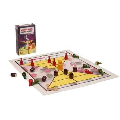 bermuda triangle sheep wolf 2-in-1 board game for kids
