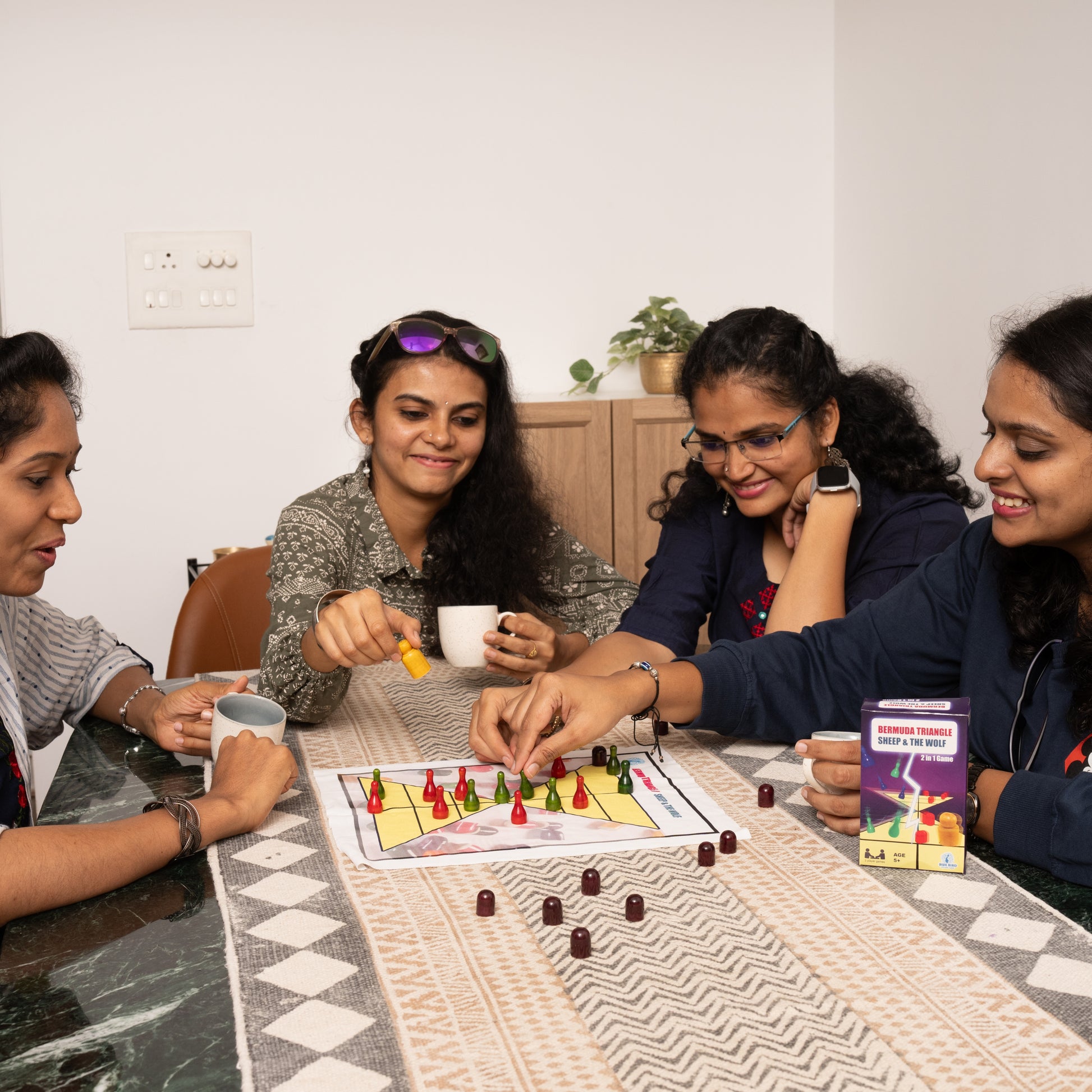 bermuda triangle sheep wolf 2-in-1 board game for kids