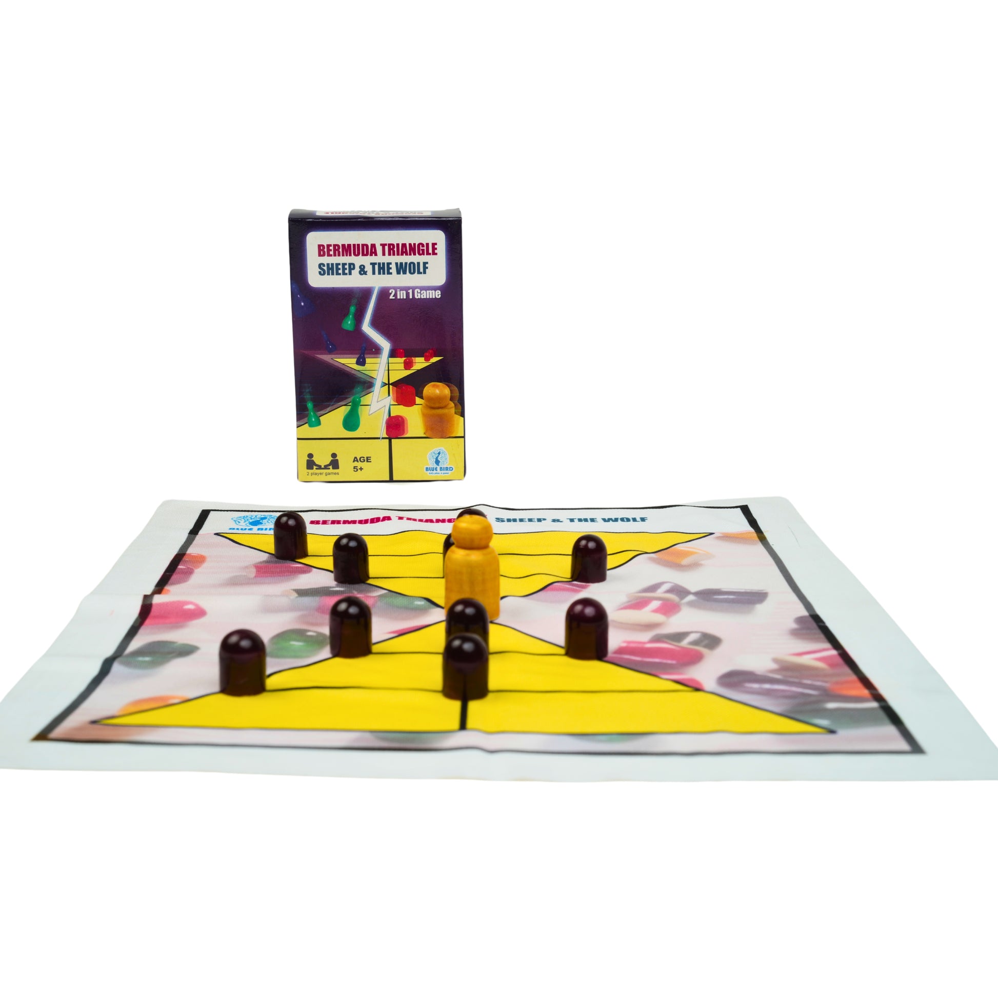 bermuda triangle sheep wolf 2-in-1 board game for kids