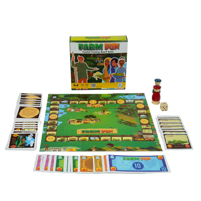 farming game, jigsaw puzzle, farm fun board game for kids age 6 plus