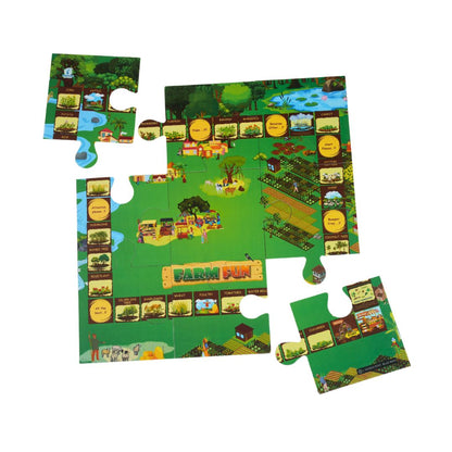 jigsaw puzzle, blue bird board games, farm fun board game for kids age 6 plus